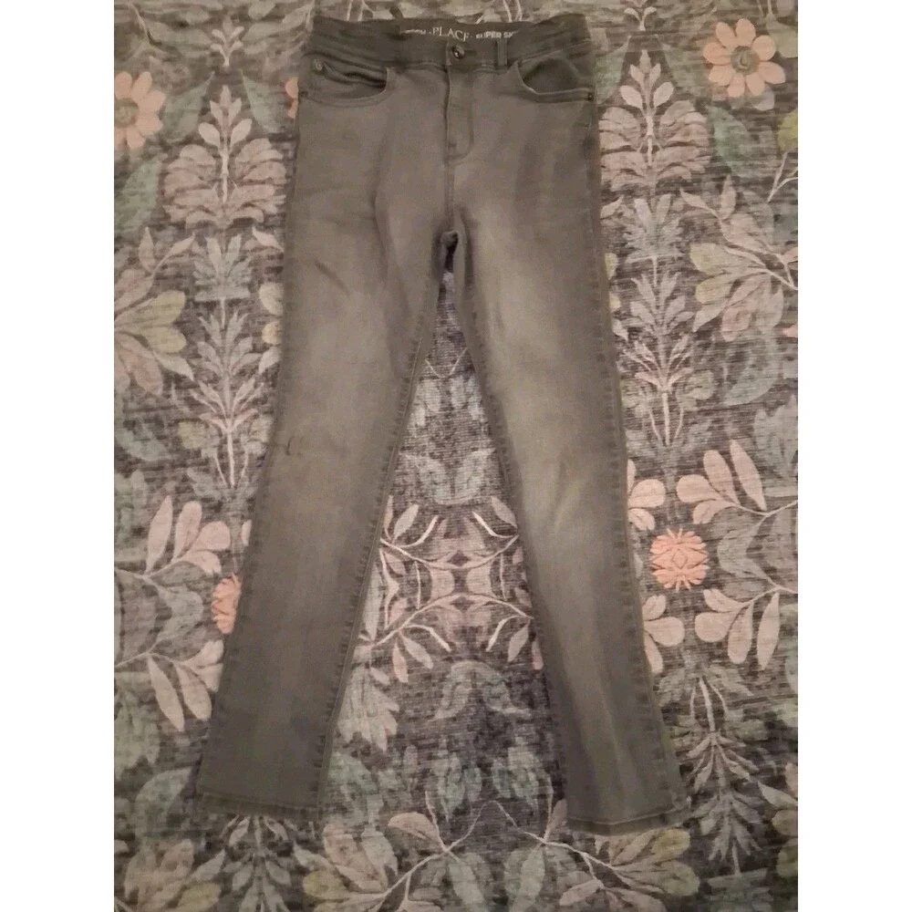 The Children's Place Boys Super Skinny Stretch Jeans Gray Size 12
